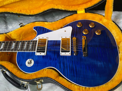 NEW! Gibson Custom Les Paul Standard Electric Guitar - Trans Blue - 9.7lbs - Authorized Dealer - G07878