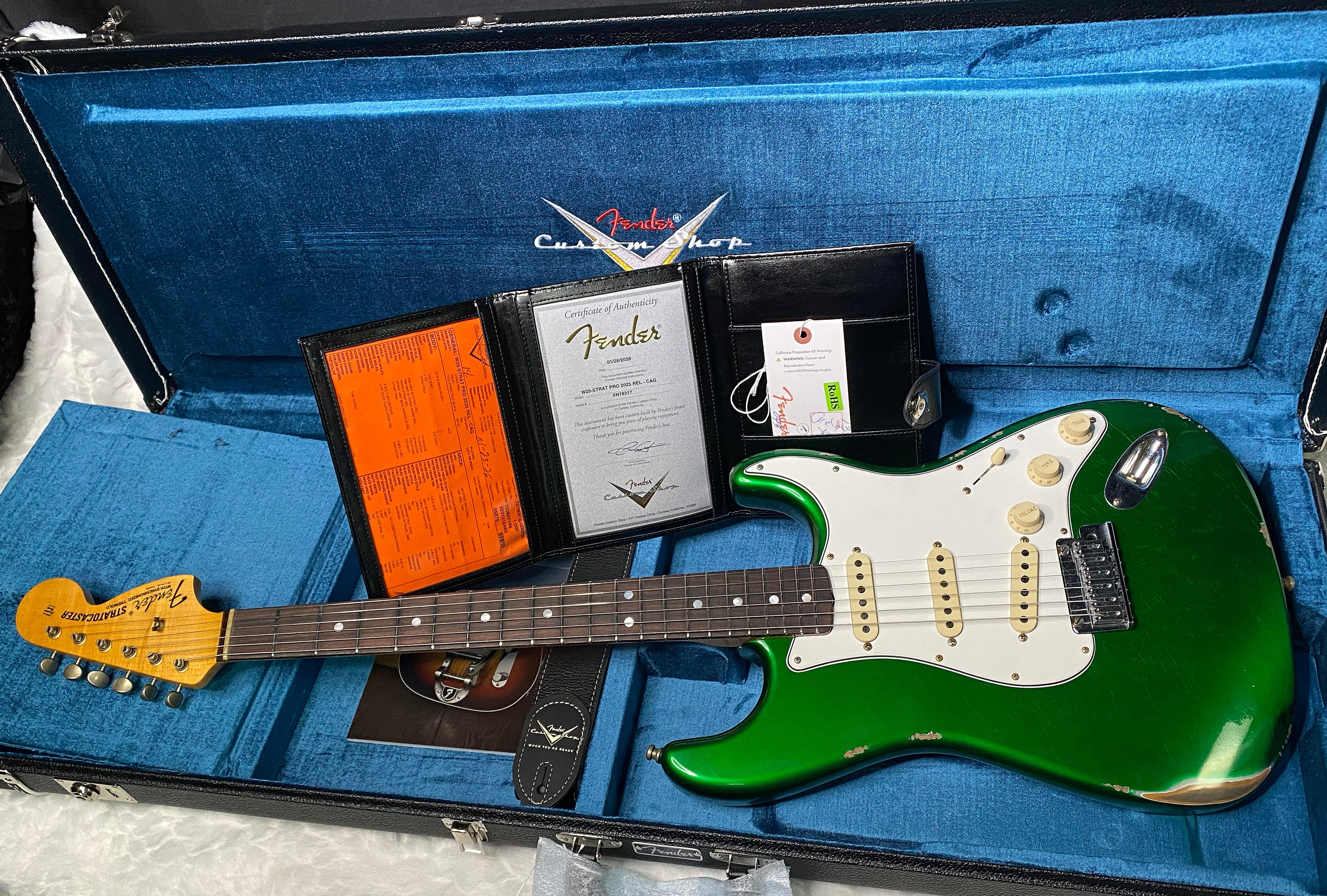 NEW! Fender Custom Shop 2025 NAMM Limited Edition Stratocaster PRO Relic - Candy Green - Authorized Dealer - 7.9 lbs - G06488