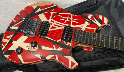 NEW ! EVH Limited Edition Wolfgang Special Striped Series - Ebony Fingerboard, Red, Black, White, Aged - 7.9lbs - Authorized Dealer - G07160