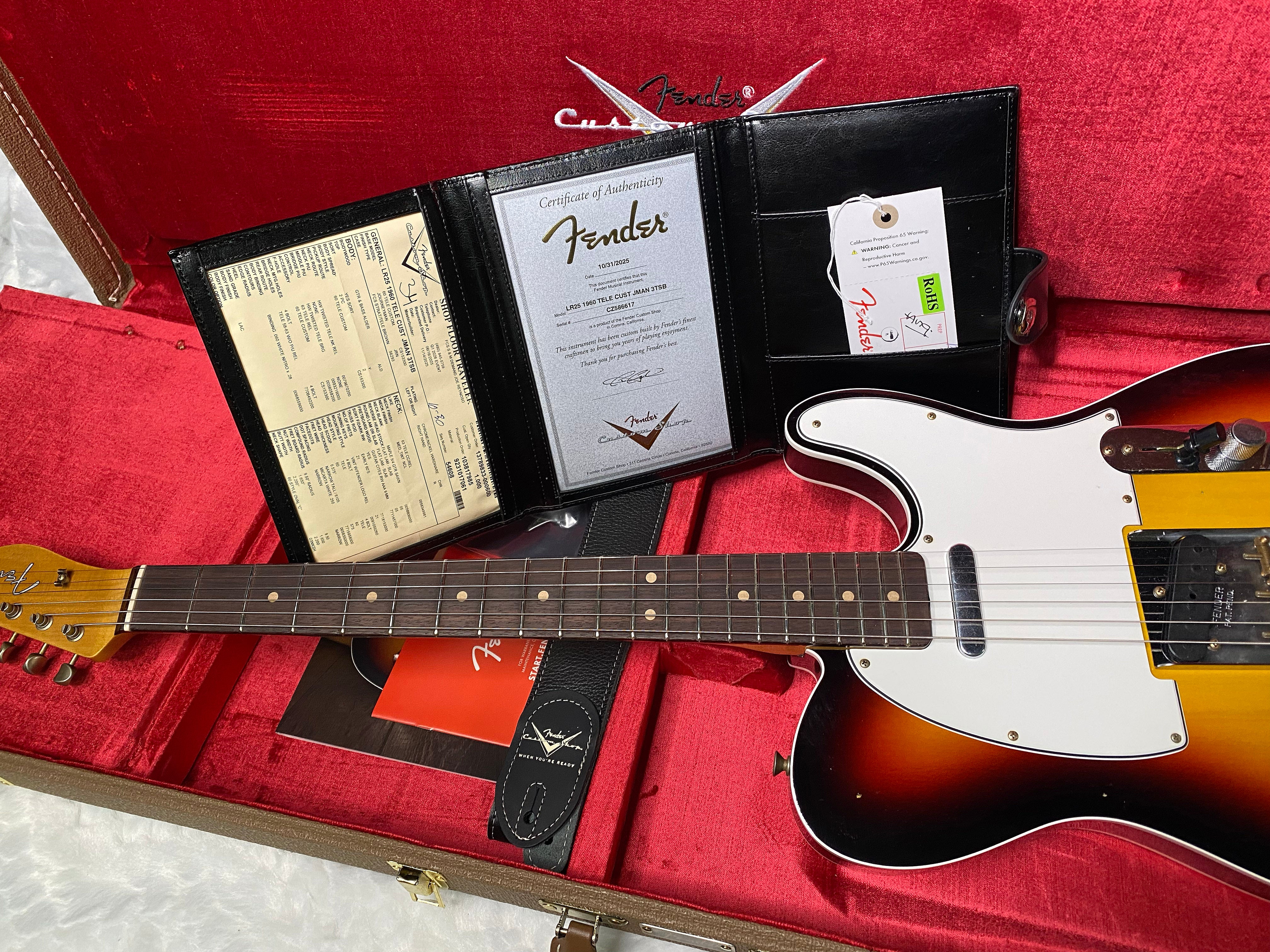 NEW! Fender Custom Shop '60 Reissue Telecaster Custom Journeyman Relic - Modern Specs - Handwound Pick-Ups - Sunburst - Authorized Dealer - 7.4lbs - G06489