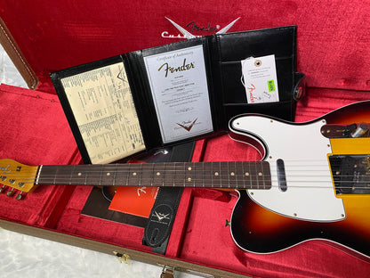 NEW! Fender Custom Shop '60 Reissue Telecaster Custom Journeyman Relic - Modern Specs - Handwound Pick-Ups - Sunburst - Authorized Dealer - 7.4lbs - G06489