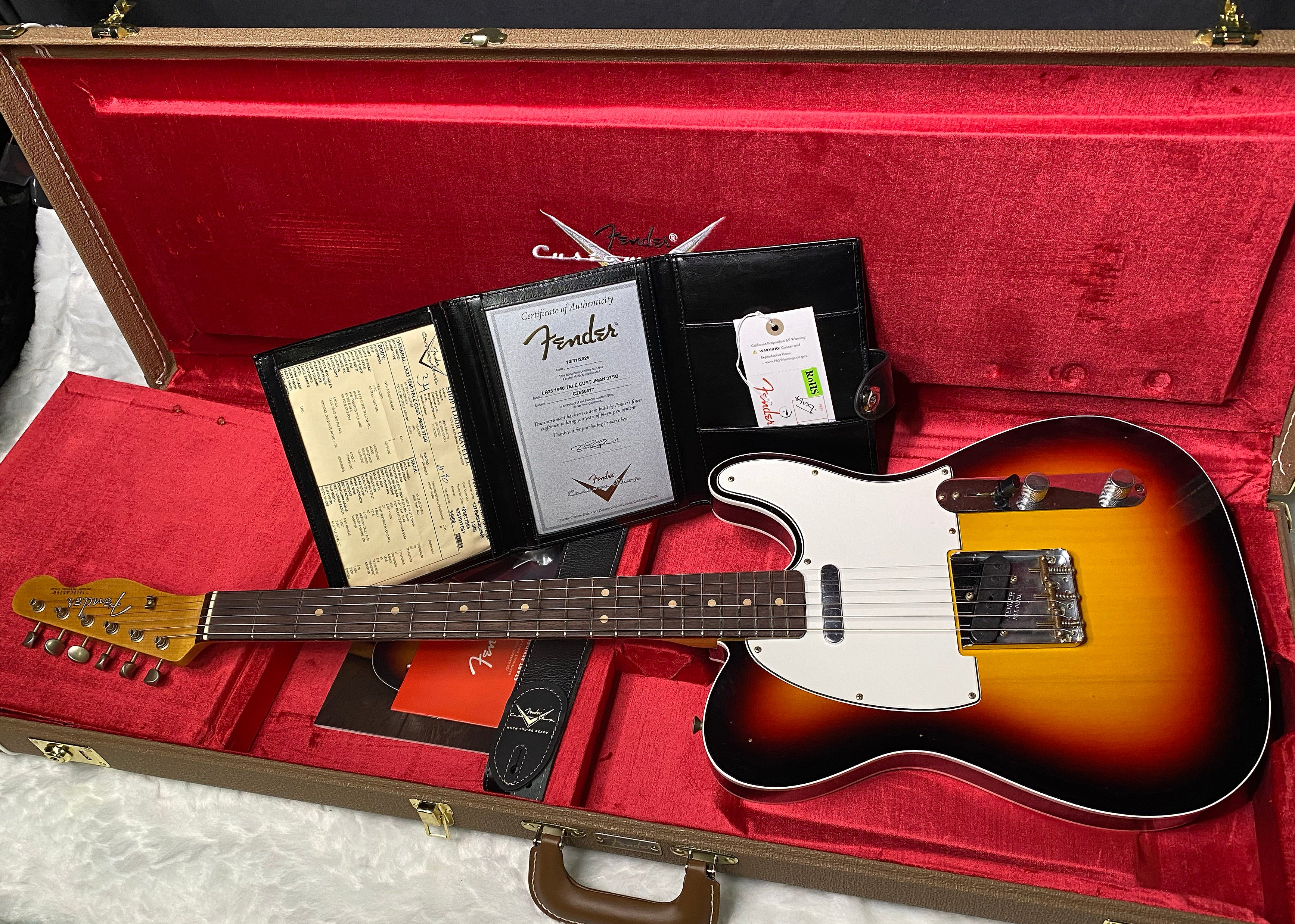 NEW! Fender Custom Shop '60 Reissue Telecaster Custom Journeyman Relic - Modern Specs - Handwound Pick-Ups - Sunburst - Authorized Dealer - 7.4lbs - G06489