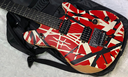 NEW ! EVH Limited Edition Wolfgang Special Striped Series - Ebony Fingerboard, Red, Black, White, Aged - 8lbs - Authorized Dealer - G07161