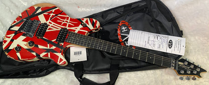 NEW ! EVH Limited Edition Wolfgang Special Striped Series - Ebony Fingerboard, Red, Black, White, Aged - 8lbs - Authorized Dealer - G07159