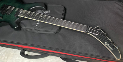 NEW! Epiphone Prophecy Victory FR Floyd Rose - Inspired by Gibson - Aqua Smoke Satin - Authorized Dealer - 8lbs - G07866