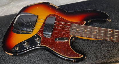NEW ! 1960 Jazz Bass Heavy Relic Custom Shop Reissue - Sunburst - 9.4lbs - Handwound Pick-Ups - Authorized Dealer - G06486