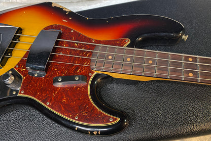 NEW ! 1960 Jazz Bass Heavy Relic Custom Shop Reissue - Sunburst - 9.4lbs - Handwound Pick-Ups - Authorized Dealer - G06486