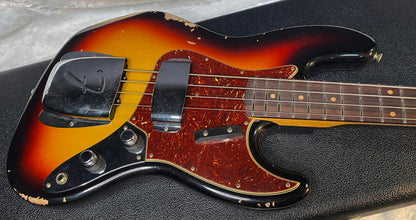 NEW ! 1960 Jazz Bass Heavy Relic Custom Shop Reissue - Sunburst - 9.4lbs - Handwound Pick-Ups - Authorized Dealer - G06486