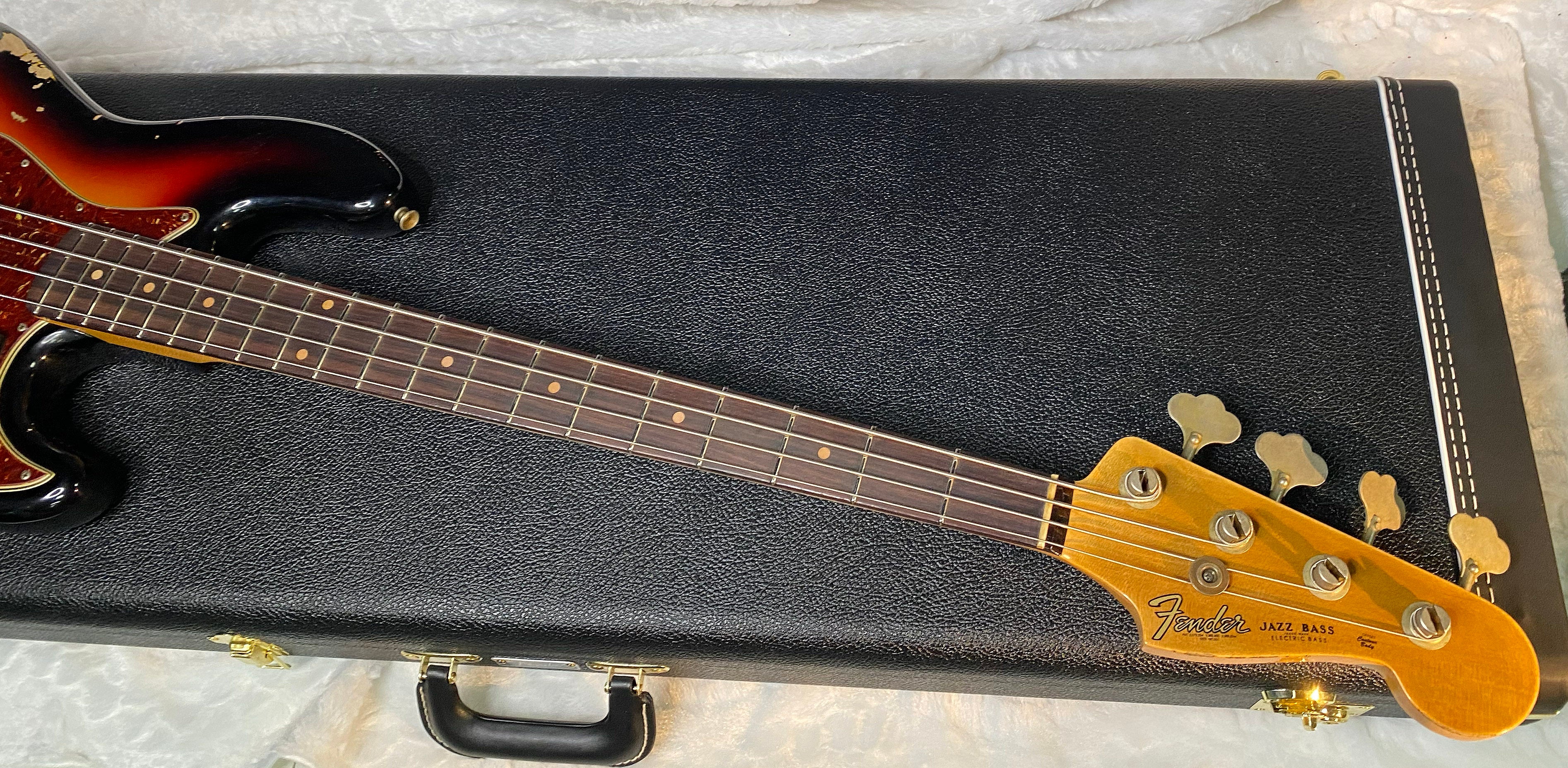 NEW ! 1960 Jazz Bass Heavy Relic Custom Shop Reissue - Sunburst - 9.4lbs - Handwound Pick-Ups - Authorized Dealer - G06486