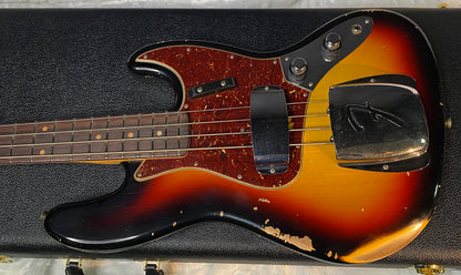 NEW ! 1960 Jazz Bass Heavy Relic Custom Shop Reissue - Sunburst - 9.4lbs - Handwound Pick-Ups - Authorized Dealer - G06486