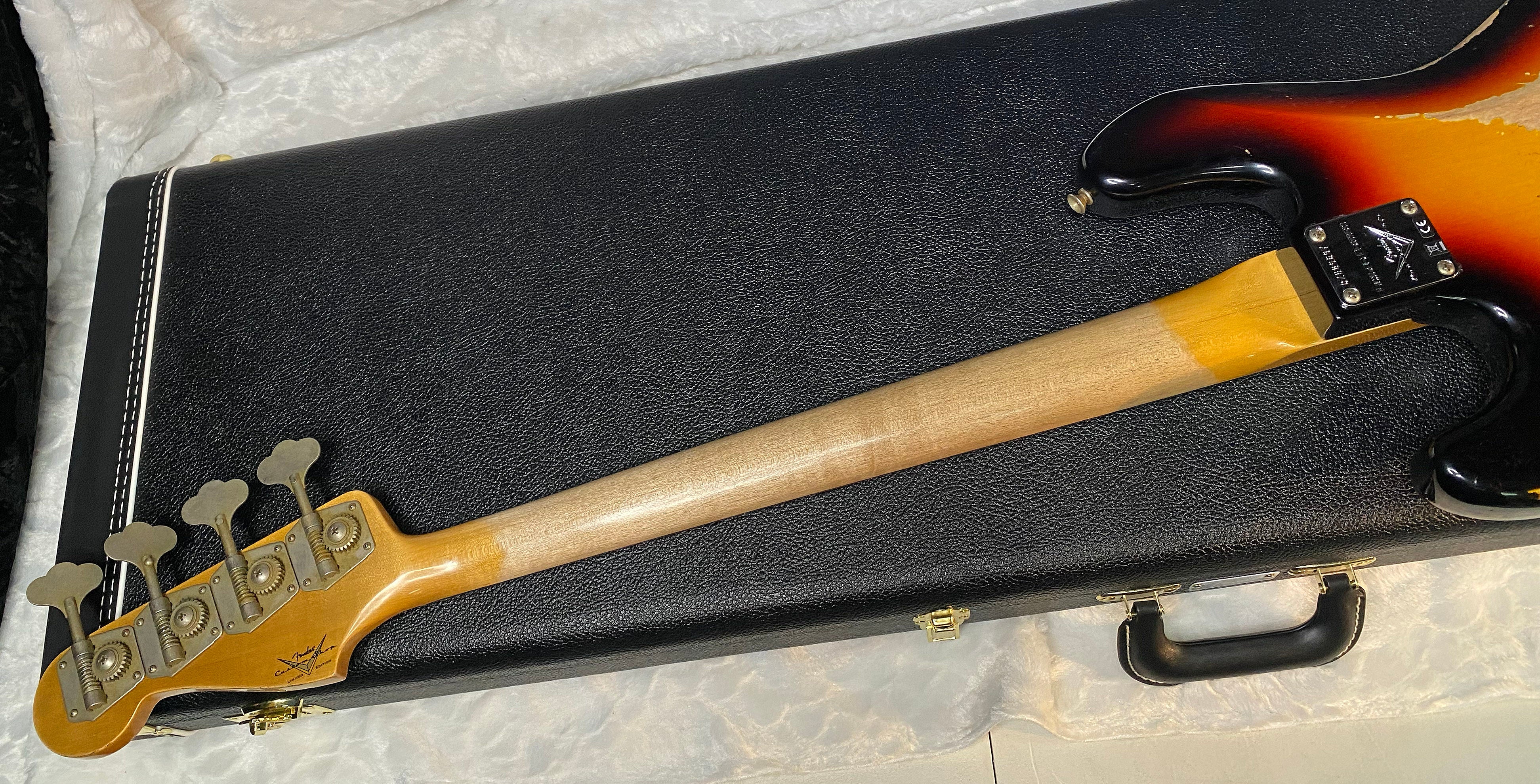 NEW ! 1960 Jazz Bass Heavy Relic Custom Shop Reissue - Sunburst - 9.4lbs - Handwound Pick-Ups - Authorized Dealer - G06486