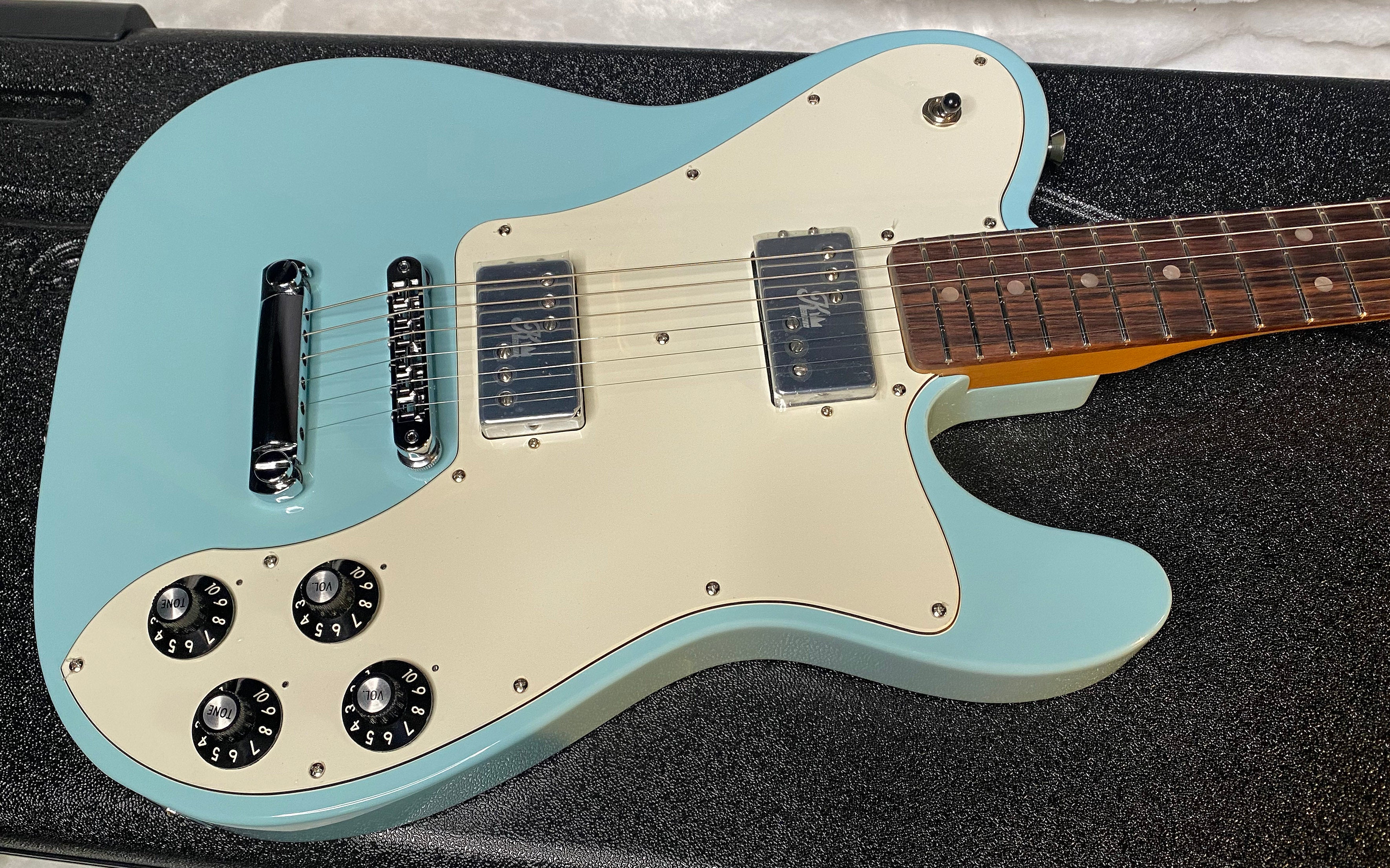 NEW! Fender Kingfish Delta Day Telecaster Deluxe - Daphne Blue - Hardshell Case - Authorized Dealer - 7.6lbs - G06524