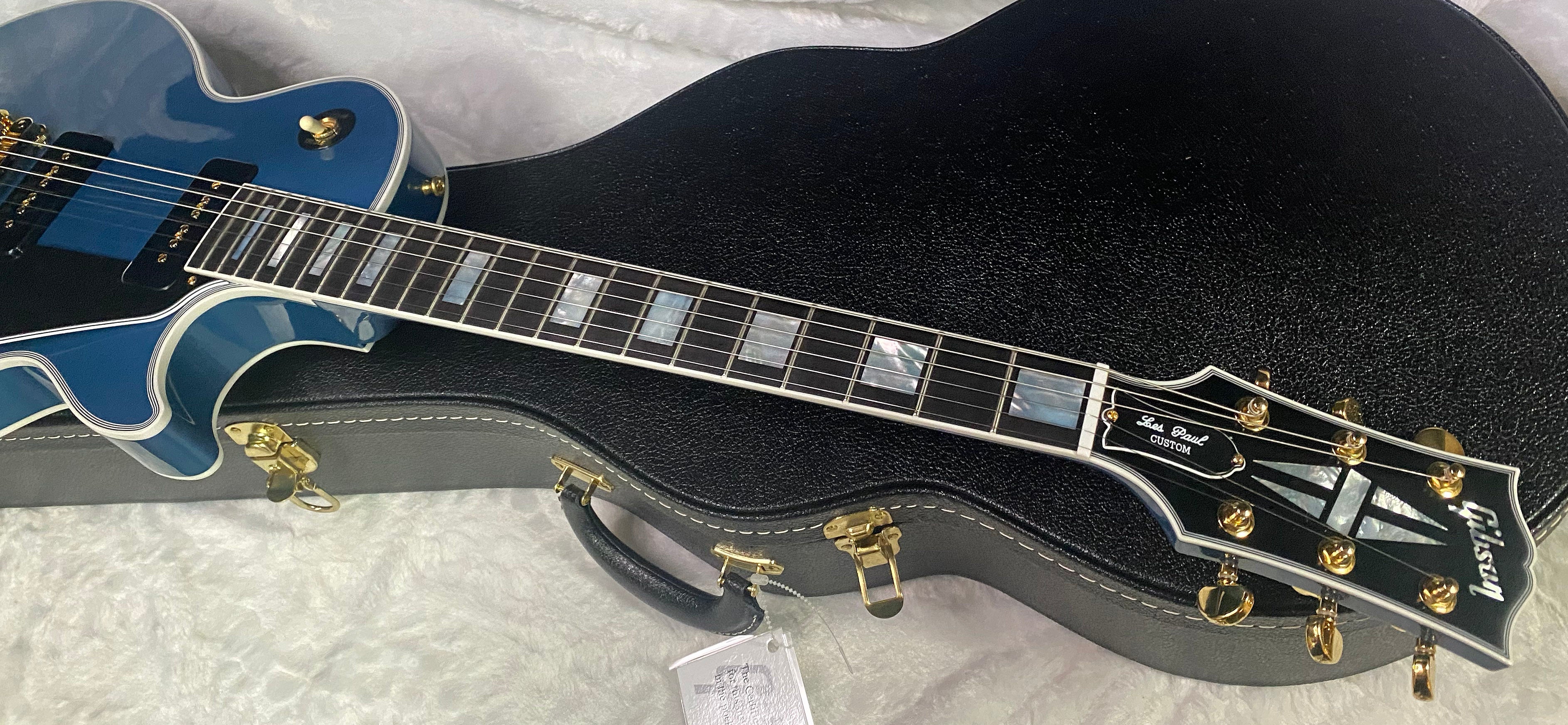 NEW! Gibson Les Paul Custom - Dealer Select - P90 Pick-Ups - Pelham Blue VOS - Custom Shop M2M - Authorized Dealer - Only 8.9lbs!! - G07163