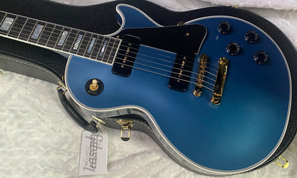 NEW! Gibson Les Paul Custom - Dealer Select - P90 Pick-Ups - Pelham Blue VOS - Custom Shop M2M - Authorized Dealer - Only 8.9lbs!! - G07163