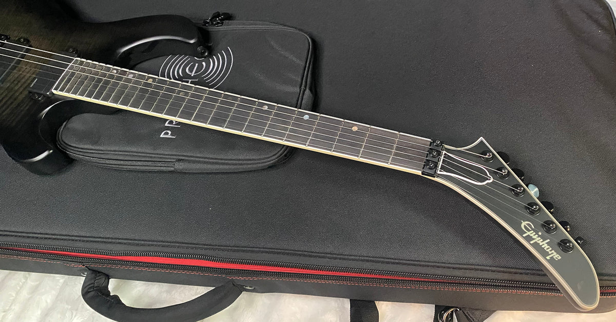 NEW! Epiphone Prophecy Victory FR Floyd Rose - Inspired by Gibson - Obsidian Storm Satin - Authorized Dealer - 8lbs - G07866 (Copy)