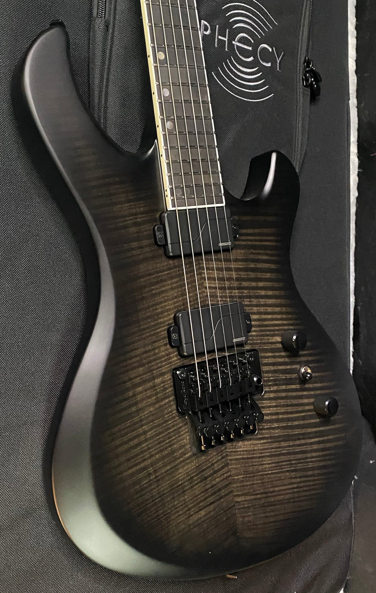 NEW! Epiphone Prophecy Victory FR Floyd Rose - Inspired by Gibson - Obsidian Storm Satin - Authorized Dealer - 8lbs - G07866 (Copy)