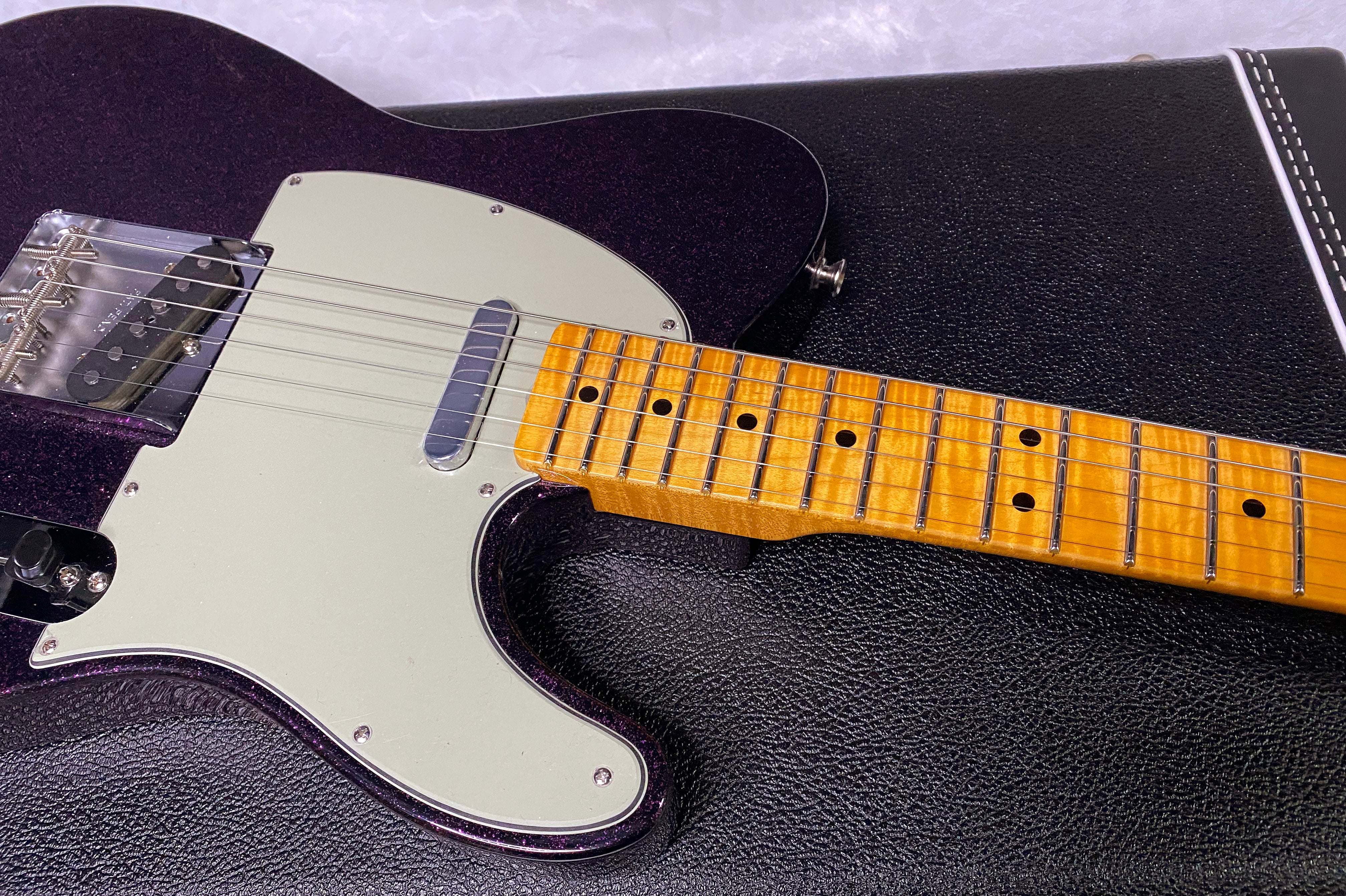 NEW! Fender Custom Shop Flamethrower Telecaster Custom - NOS - Modern Specs - Texas Special Pick-Ups - AAAA Flamed Neck - Magenta Sparkle - Authorized Dealer - 7.55lbs - G07167