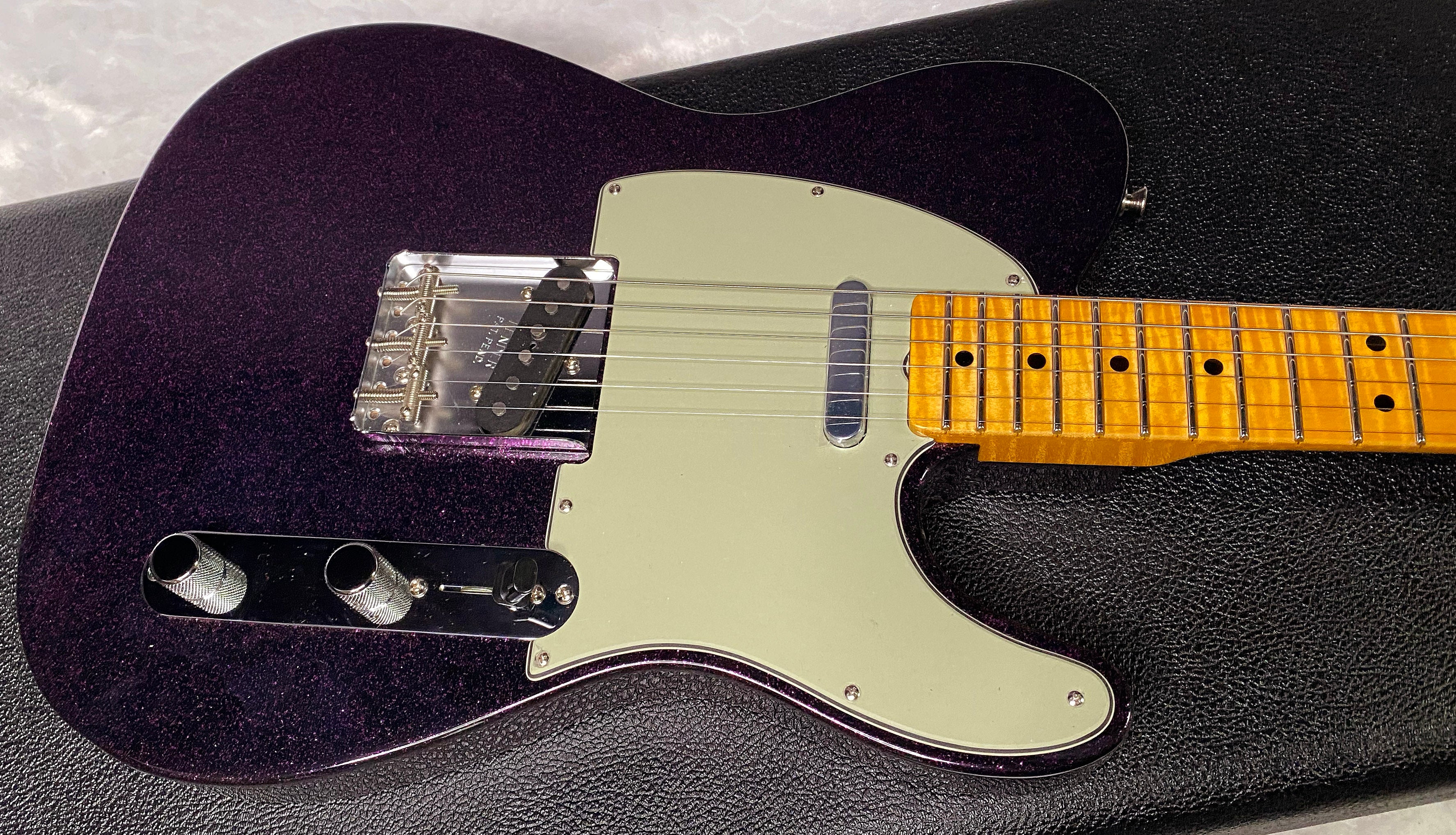NEW! Fender Custom Shop Flamethrower Telecaster Custom - NOS - Modern Specs - Texas Special Pick-Ups - AAAA Flamed Neck - Magenta Sparkle - Authorized Dealer - 7.55lbs - G07167