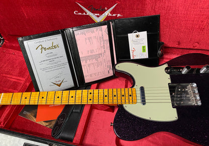 NEW! Fender Custom Shop Flamethrower Telecaster Custom - NOS - Modern Specs - Texas Special Pick-Ups - AAAA Flamed Neck - Magenta Sparkle - Authorized Dealer - 7.55lbs - G07167