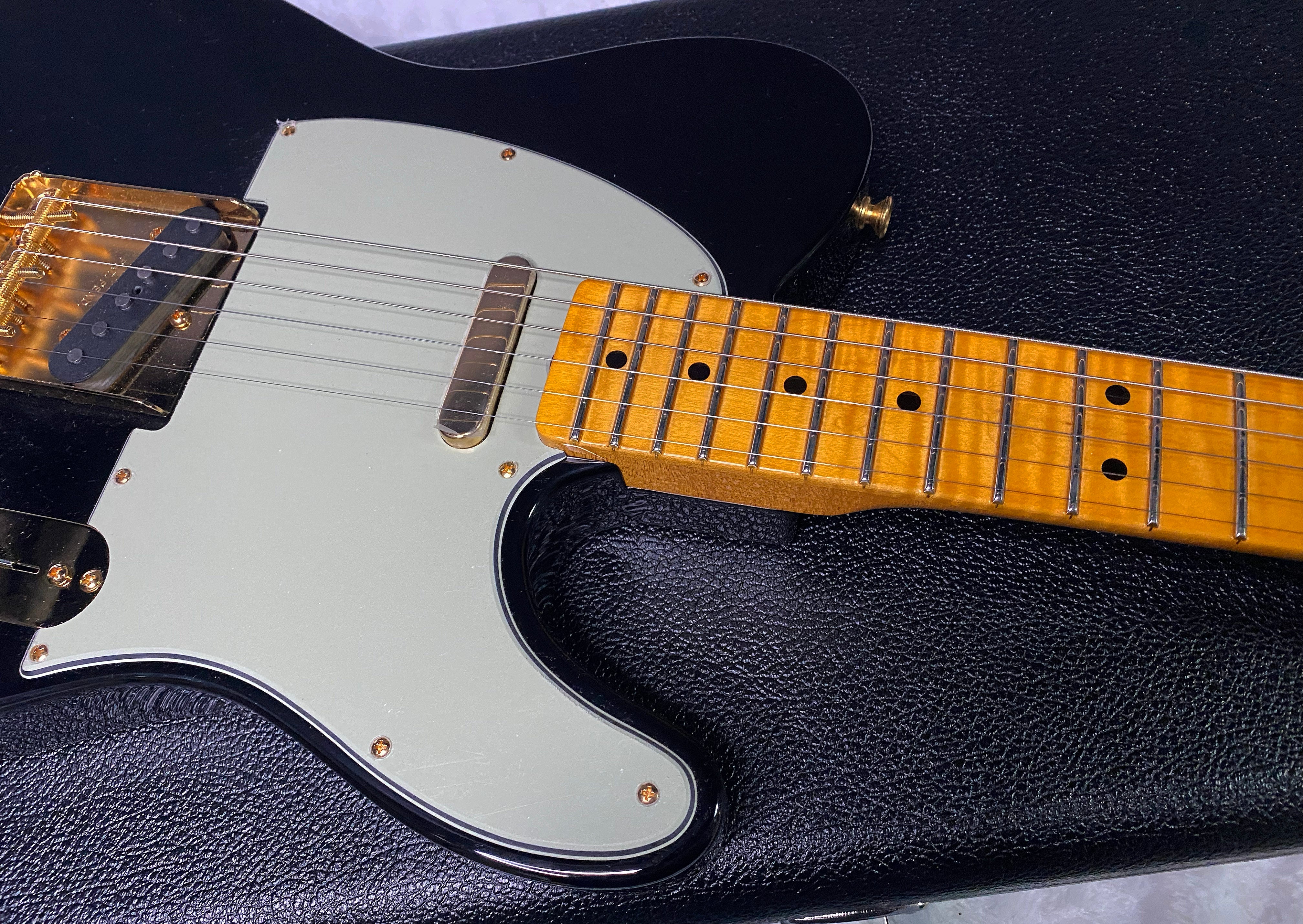 NEW! Fender Custom Shop Flamethrower Telecaster Custom - NOS - Modern Specs - Texas Special Pick-Ups - AAAA Flamed Neck - Black Finish - Gold Hardware - Authorized Dealer - 7.45lbs - G07166