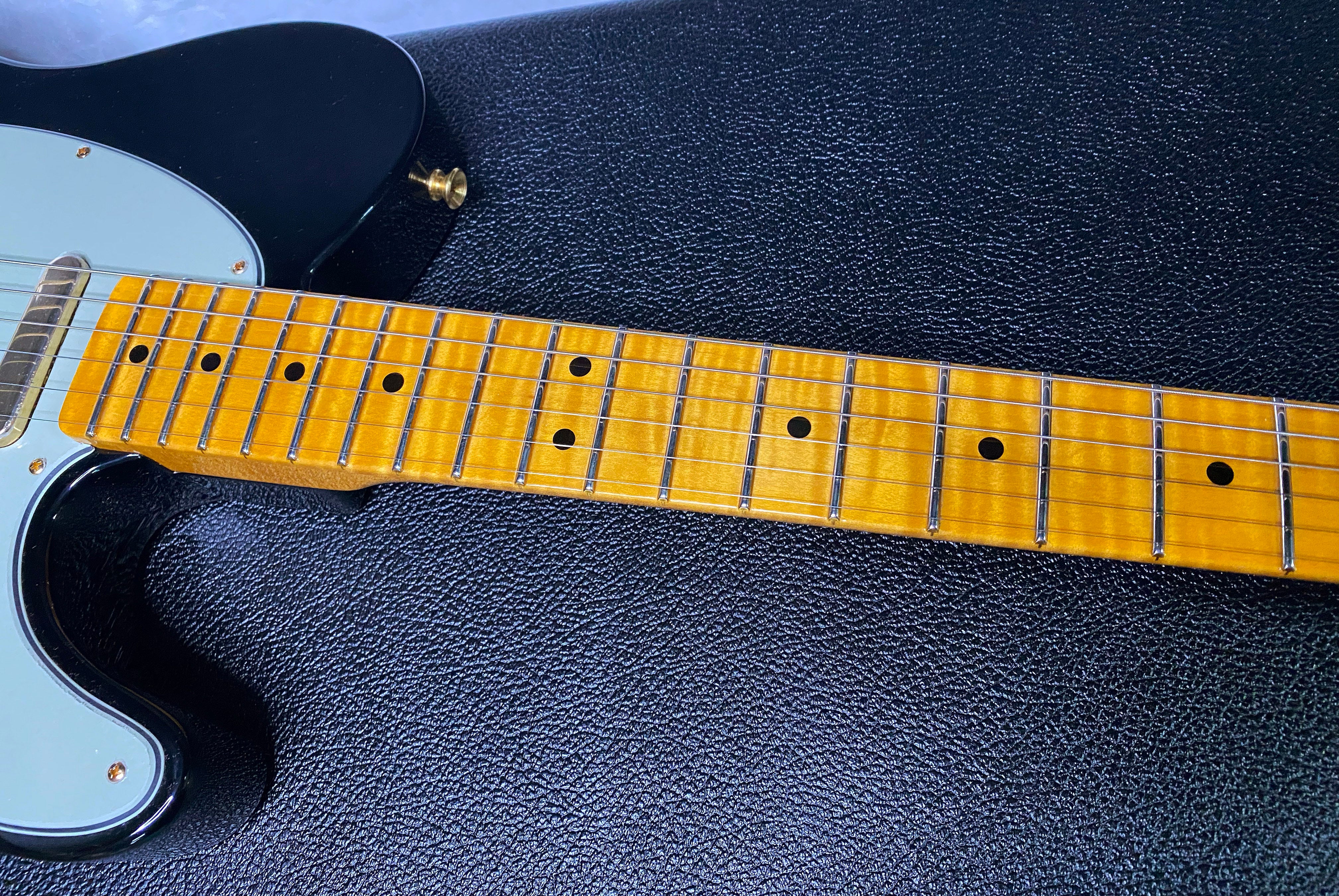 NEW! Fender Custom Shop Flamethrower Telecaster Custom - NOS - Modern Specs - Texas Special Pick-Ups - AAAA Flamed Neck - Black Finish - Gold Hardware - Authorized Dealer - 7.45lbs - G07166