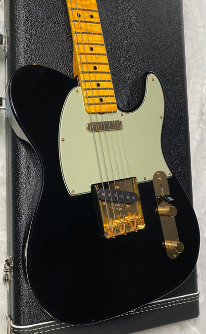 NEW! Fender Custom Shop Flamethrower Telecaster Custom - NOS - Modern Specs - Texas Special Pick-Ups - AAAA Flamed Neck - Black Finish - Gold Hardware - Authorized Dealer - 7.45lbs - G07166