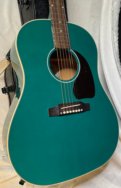 NEW! Gibson J-45 Standard Acoustic Electric Guitar - Translucent Teal - Authorized Dealer - 4.8lbs - G05729