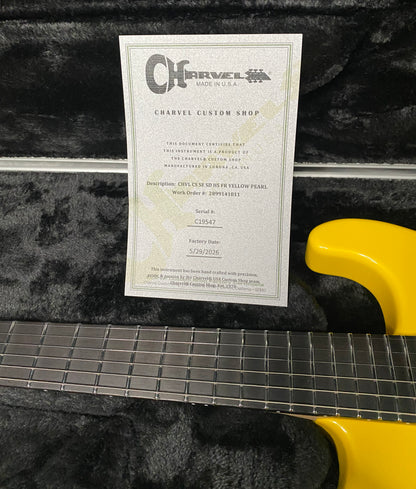 NEW ! Charvel USA Custom Shop Limited Edition San Dimas HS - Yellow Pearl Finish - Authorized Dealer - G07165