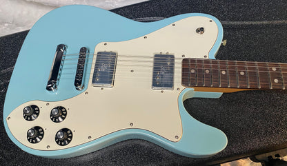 NEW! Fender Kingfish Delta Day Telecaster Deluxe - Daphne Blue - Hardshell Case - Authorized Dealer - 8.4 lbs - G06516