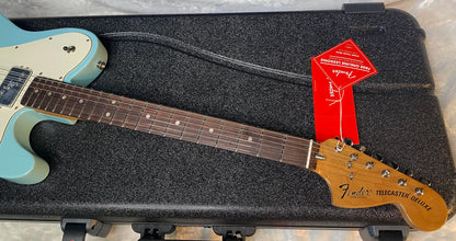 NEW! Fender Kingfish Delta Day Telecaster Deluxe - Daphne Blue - Hardshell Case - Authorized Dealer - 8.4 lbs - G06516