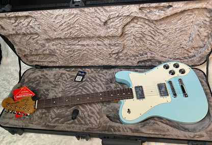 NEW! Fender Kingfish Delta Day Telecaster Deluxe - Daphne Blue - Hardshell Case - Authorized Dealer - 8.4 lbs - G06516