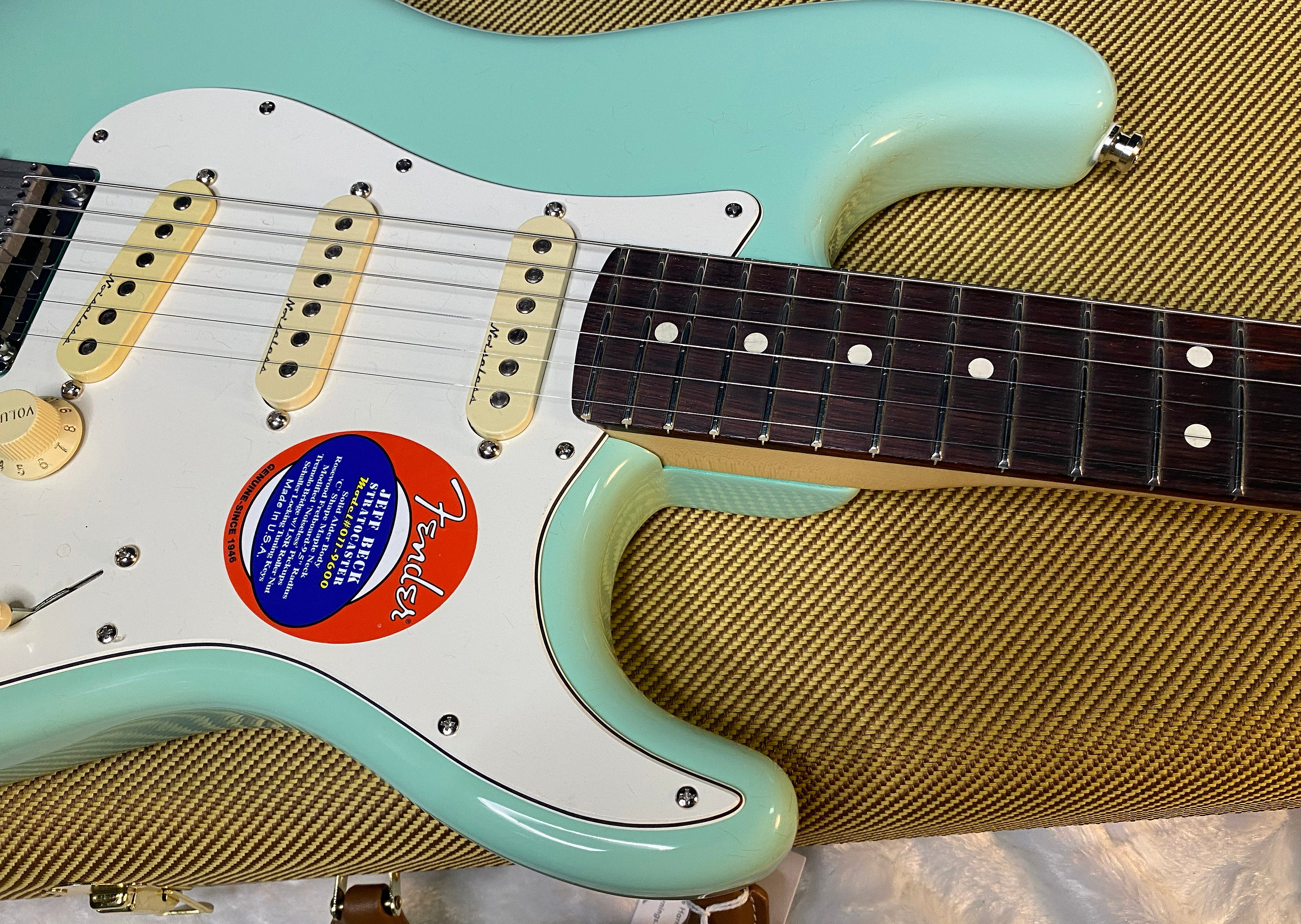 NEW! Fender Jeff Beck Artist Series Stratocaster Surf Green - 8lbs - Authorized Dealer - G06525