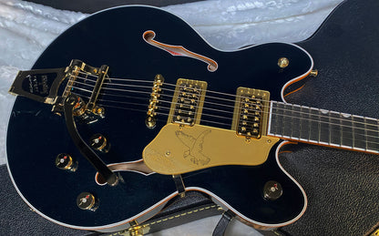 NEW! Gretsch Falcon Center Block LTD String-Thru Bigsby Gold Hardware - Ebony Board - Midnight Sapphire - Hardshell Case - Japan - Authorized Dealer - G06545