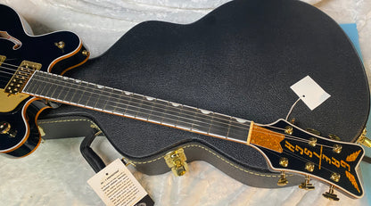NEW! Gretsch Falcon Center Block LTD String-Thru Bigsby Gold Hardware - Ebony Board - Midnight Sapphire - Hardshell Case - Japan - Authorized Dealer - G06545