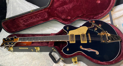 NEW! Gretsch Falcon Center Block LTD String-Thru Bigsby Gold Hardware - Ebony Board - Midnight Sapphire - Hardshell Case - Japan - Authorized Dealer - G06545