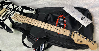 NEW EVH Striped Series Shapes Electric Guitar - White and Black - Gig Bag - 7.6lbs - Authorized Dealer - G07841