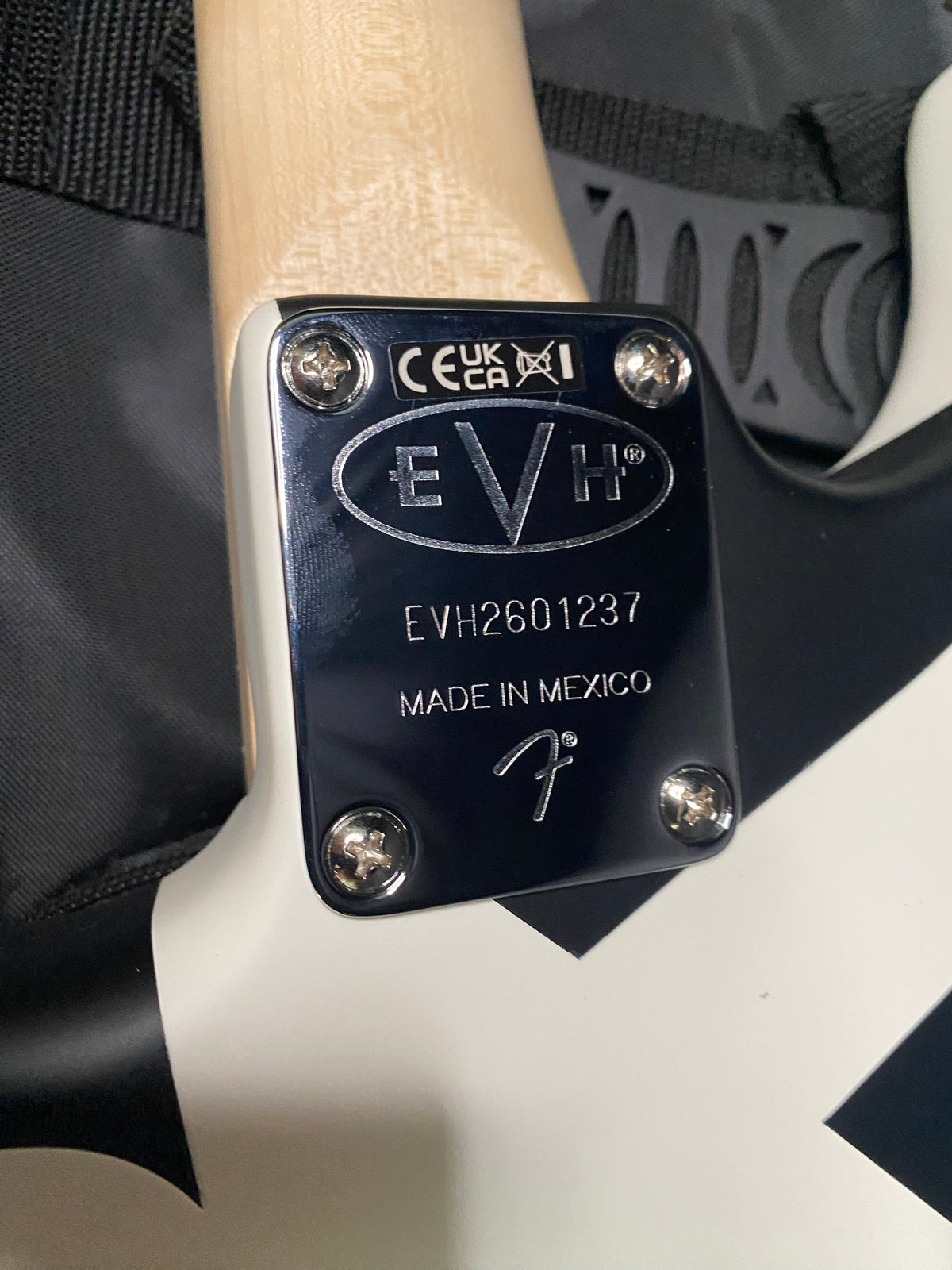 NEW EVH Striped Series Shapes Electric Guitar - White and Black - Gig Bag - 7.6lbs - Authorized Dealer - G07841