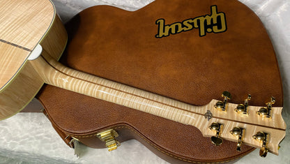 NEW ! Gibson SJ-200 Standard - Custom Shop - Dealer Select - Super RARE - Green Top - Authorized Dealer - AAAAA Flamed Natural Maple Back & Sides - G07203