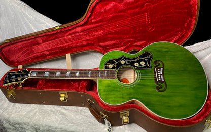 NEW ! Gibson SJ-200 Standard - Custom Shop - Dealer Select - Super RARE - Green Top - Authorized Dealer - AAAAA Flamed Natural Maple Back & Sides - G07203