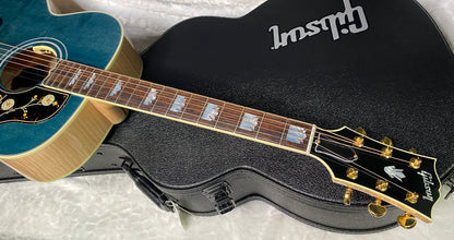NEW ! Gibson SJ-200 Standard - Custom Shop - Dealer Select - Super RARE - Blue Top - Authorized Dealer - AAAAA Flamed Natural Maple Back & Sides - G07206