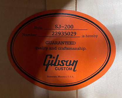 NEW ! Gibson SJ-200 Standard - Custom Shop - Dealer Select - Super RARE - Blue Top - Authorized Dealer - AAAAA Flamed Natural Maple Back & Sides - G07206