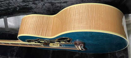 NEW ! Gibson SJ-200 Standard - Custom Shop - Dealer Select - Super RARE - Blue Top - Authorized Dealer - AAAAA Flamed Natural Maple Back & Sides - G07206