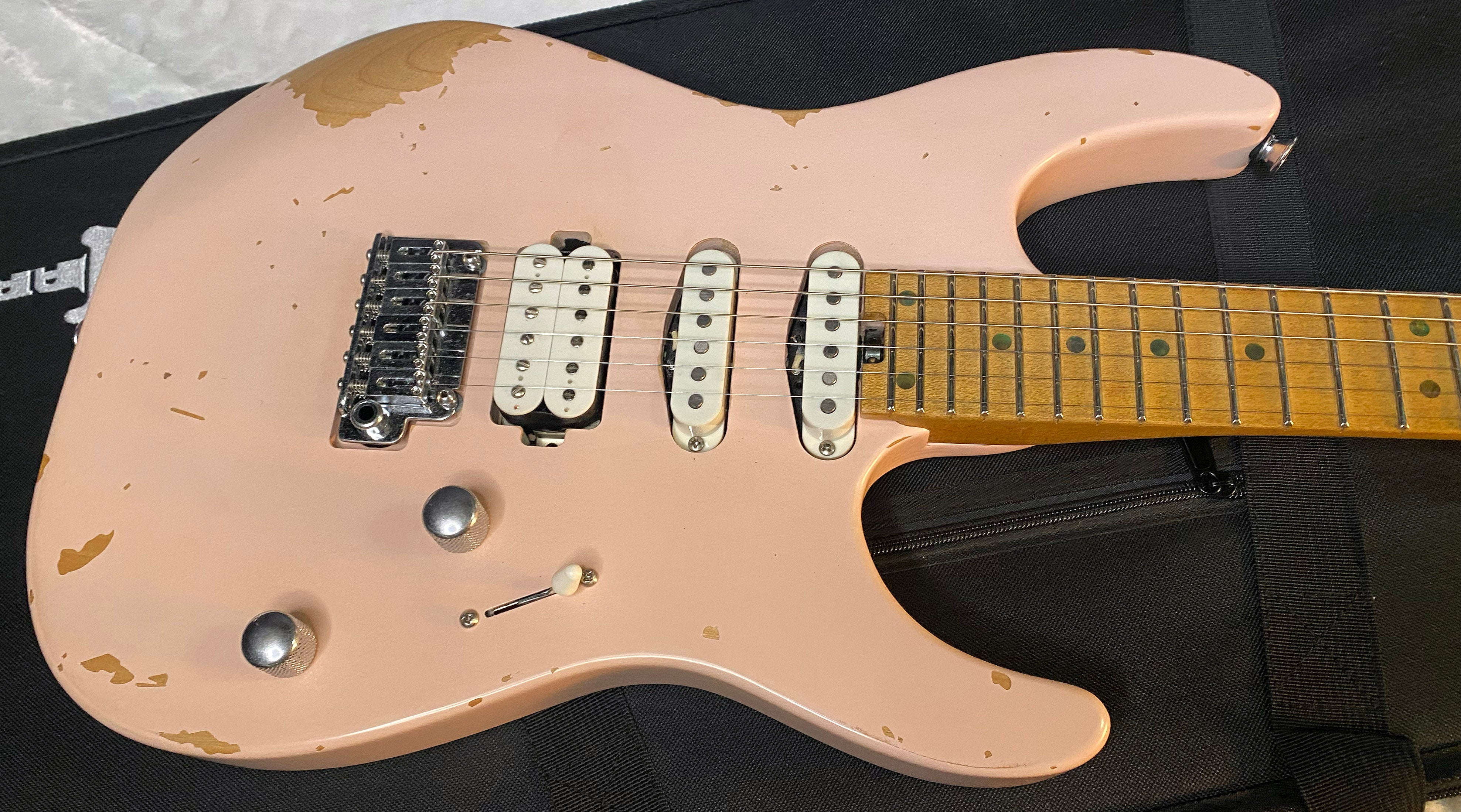 NEW! Charvel Pro-Mod Signature Rick Graham DK24 2PT CM Worn Shell Pink - Foam Core Case - 7.1lbs - Authorized Dealer - G06533