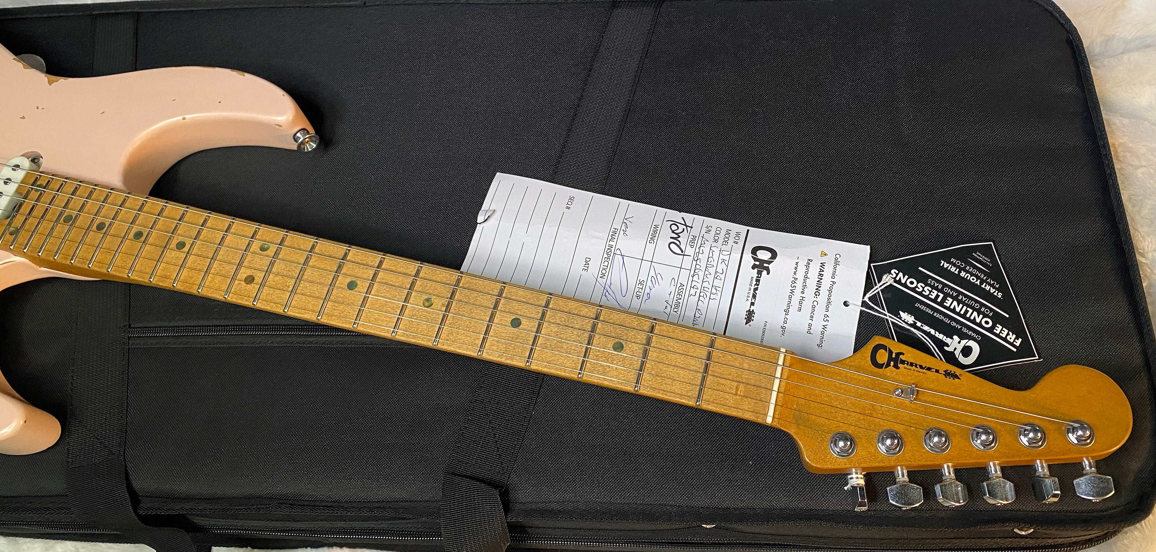 NEW! Charvel Pro-Mod Signature Rick Graham DK24 2PT CM Worn Shell Pink - Foam Core Case - 7.1lbs - Authorized Dealer - G06533