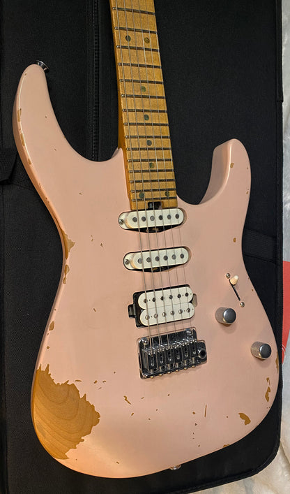 NEW! Charvel Pro-Mod Signature Rick Graham DK24 2PT CM Worn Shell Pink - Foam Core Case - 7.1lbs - Authorized Dealer - G06533