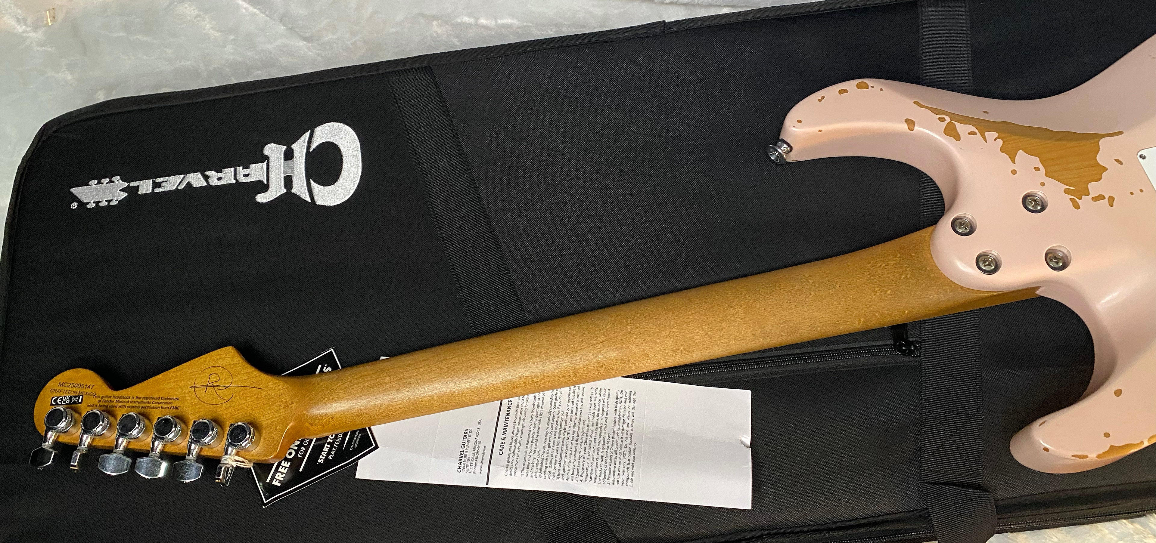 NEW! Charvel Pro-Mod Signature Rick Graham DK24 2PT CM Worn Shell Pink - Foam Core Case - 7.1lbs - Authorized Dealer - G06533