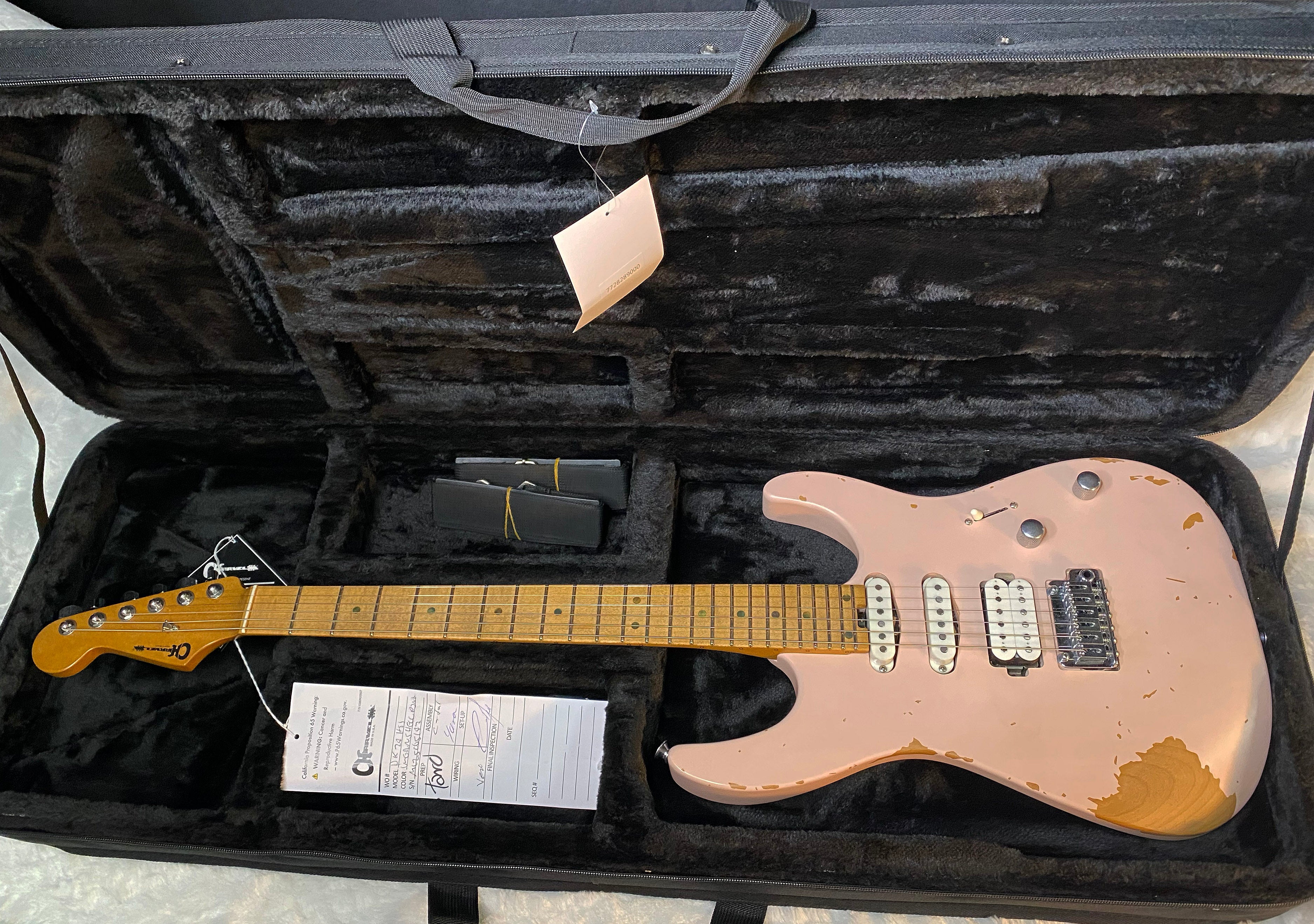 NEW! Charvel Pro-Mod Signature Rick Graham DK24 2PT CM Worn Shell Pink - Foam Core Case - 7.1lbs - Authorized Dealer - G06533