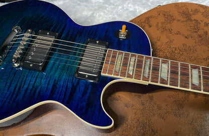 NEW! Gibson Custom 1959 Les Paul Standard Reissue - Deep MS Blue Gloss - One-Off - Beautiful Curly Flame Top - Chambered 7.55 lbs - Authorized Dealer -G07960
