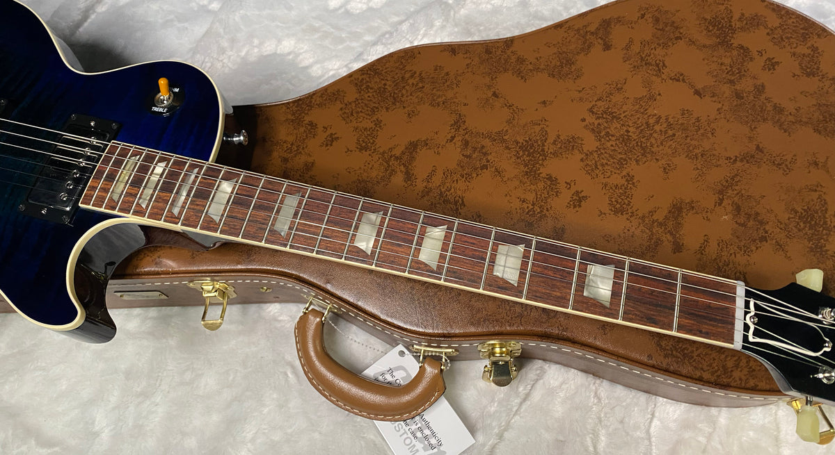 NEW! Gibson Custom 1959 Les Paul Standard Reissue - Deep MS Blue Gloss - One-Off - Beautiful Curly Flame Top - Chambered 7.55 lbs - Authorized Dealer -G07960