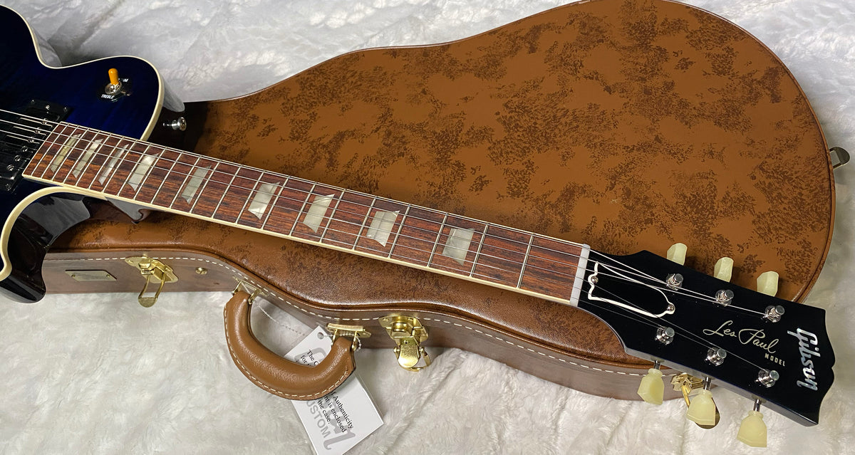 NEW! Gibson Custom 1959 Les Paul Standard Reissue - Deep MS Blue Gloss - One-Off - Beautiful Curly Flame Top - Chambered 7.55 lbs - Authorized Dealer -G07960